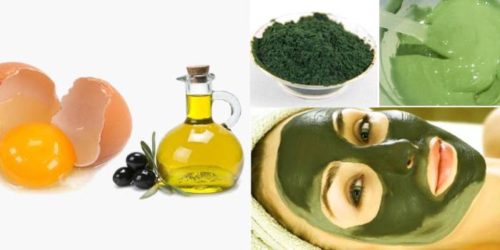 Ингредиенты для маски с водорослями